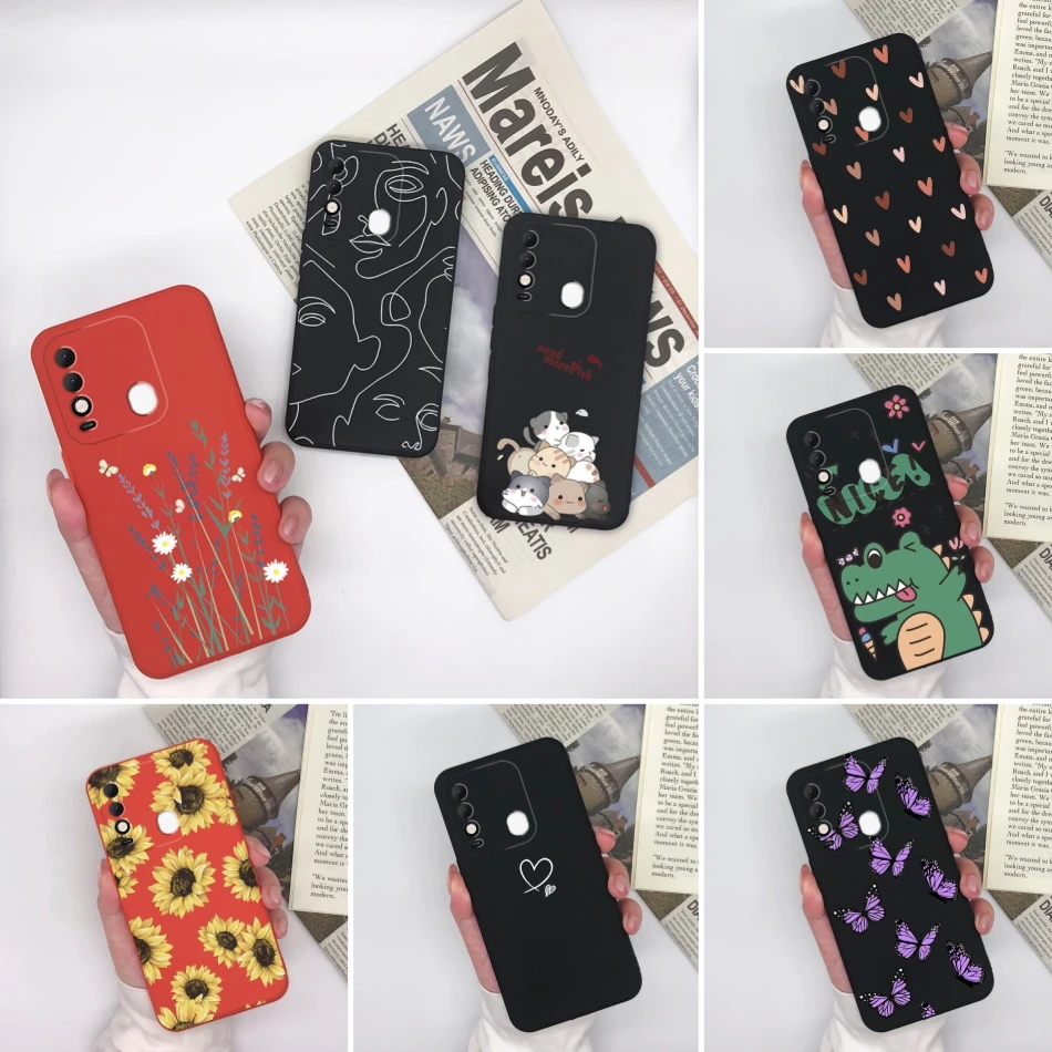 Матовый Силиконовый ударопрочный чехол-бампер для Tecno Spark 8 Pro 8C