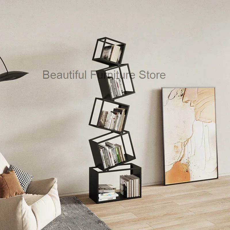 Креативная угловая Вертикальная книжная полка напольная современная простая