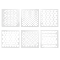 6pcs wall painting drawing template dot geometric stencil template for painting spraying diy craft projects template board
