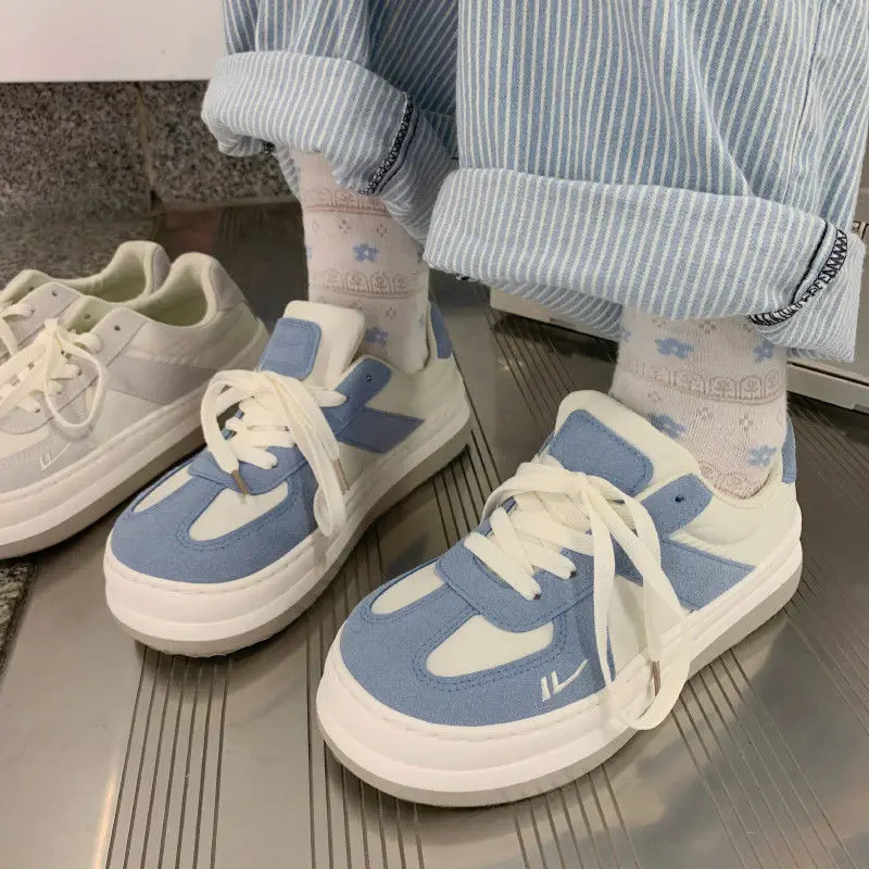 

2022 Spring Kawaii Girls Blue Sneakers Fashion Patchwork Zapatillas Mujer Students Sports Shoes Casual Daily Ladies Footwear
