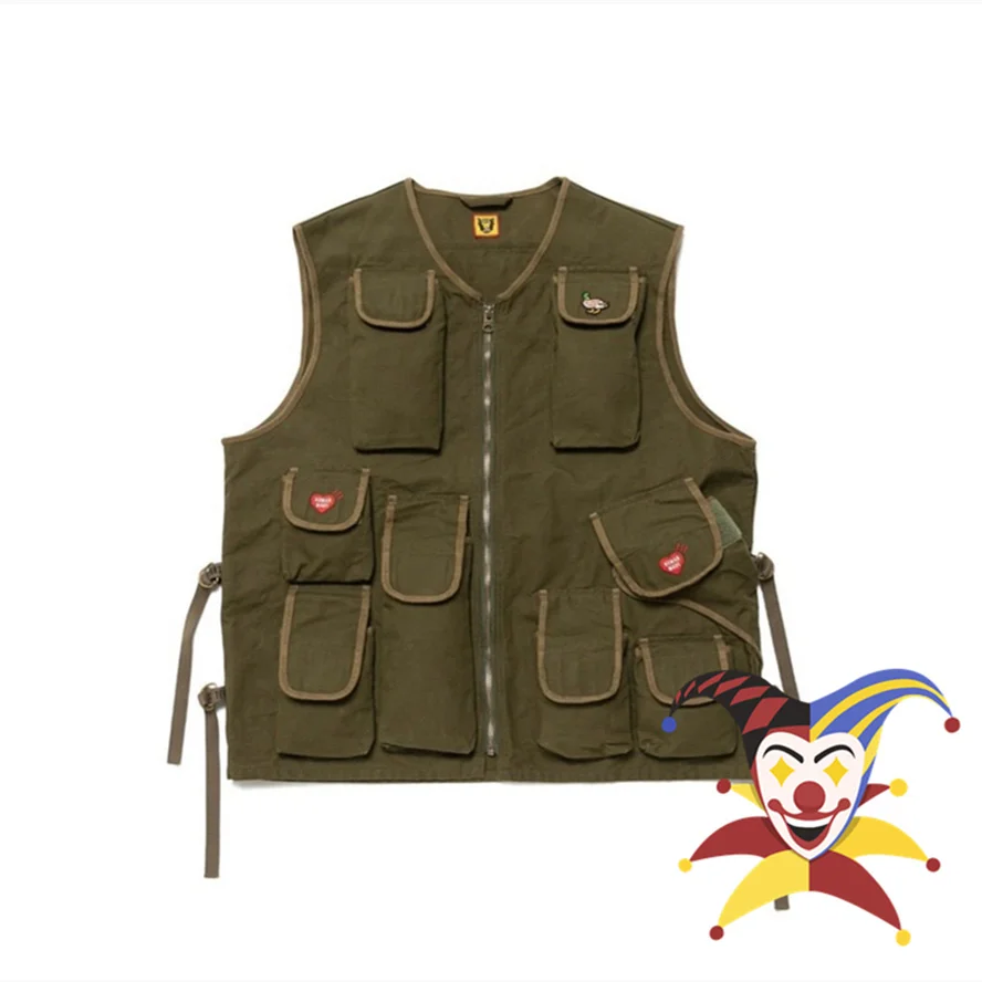 HUMAN MADE HUNTING VEST Jacket Men Women 1:1 High Quality Sleeveless Multi-pocket Functional Heavy-duty Work Vest