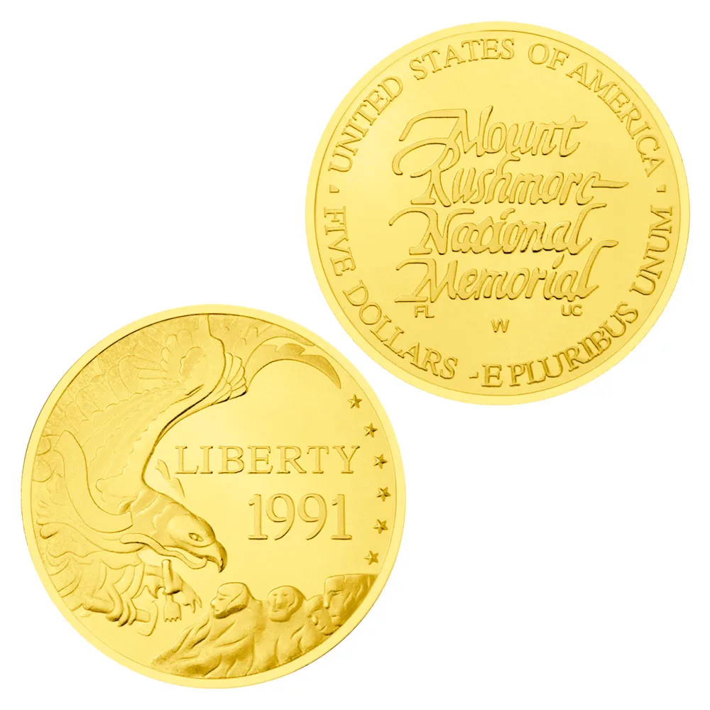 Соединенные Штаты, монета свободы, Летающий орел, сувенирная позолоченная памятная монета, E multibus Unum, Коллекционная монета
