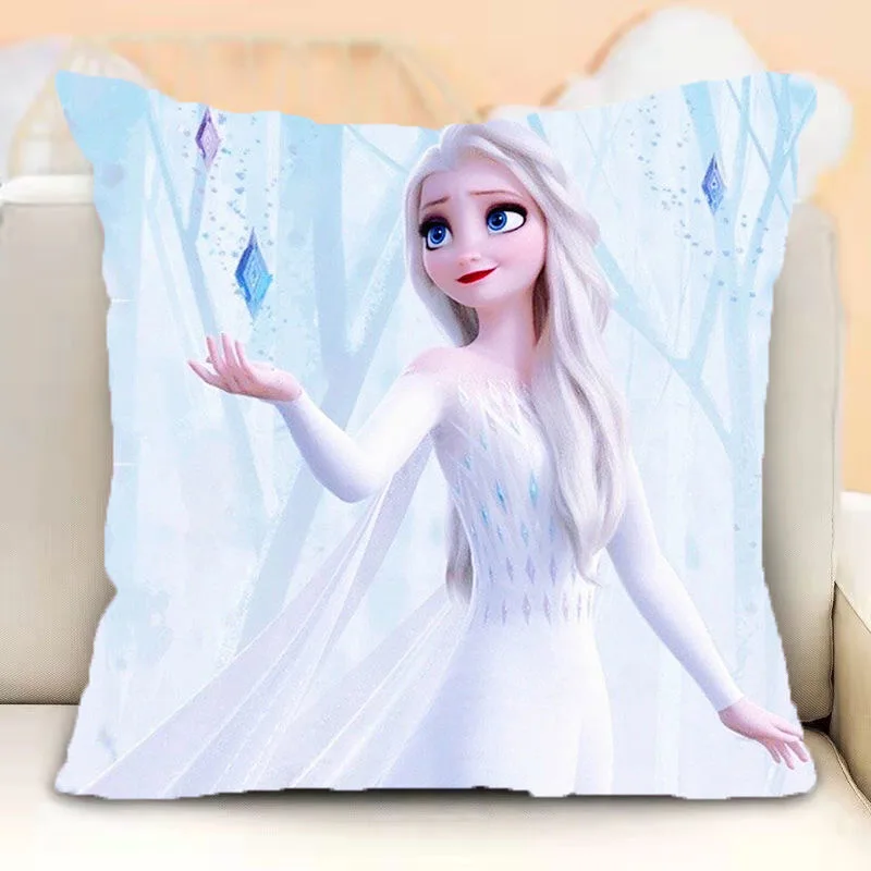 

Disney Elsa Decorative Pillow Cases Cartoon Cushion Cover Children Girl Birthday Christmas Gift 40x40cm