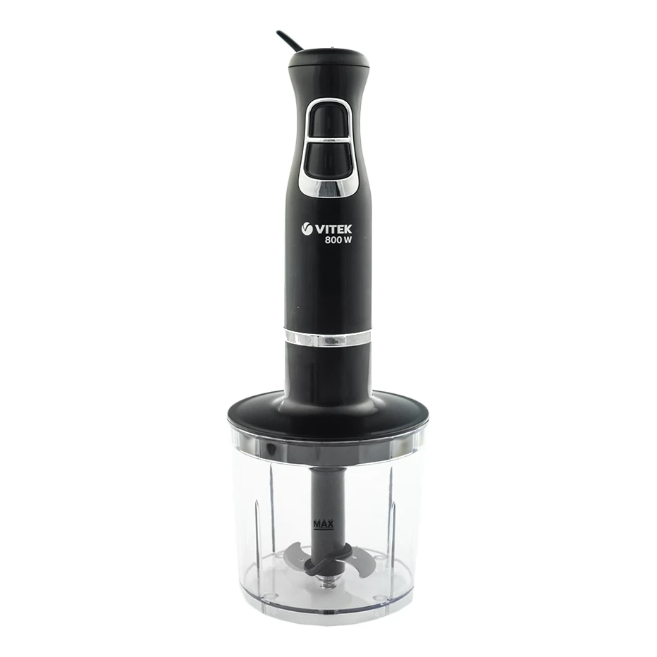 Блендер VITEK VT-3419(BK) (2 скорости турборежим измельчитель 0 5 л мерный стакан 7 3