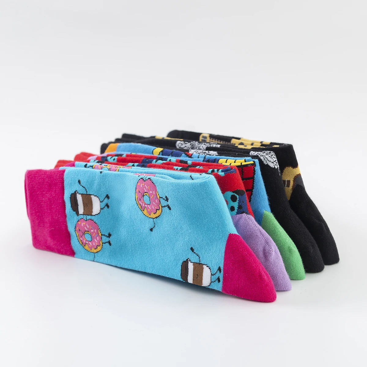 High Quality Men Women Funny Socks Hip Hop Personality Lovely Cotton Socks Cartoon Fashion Guitar TweakCube Pattern Socks