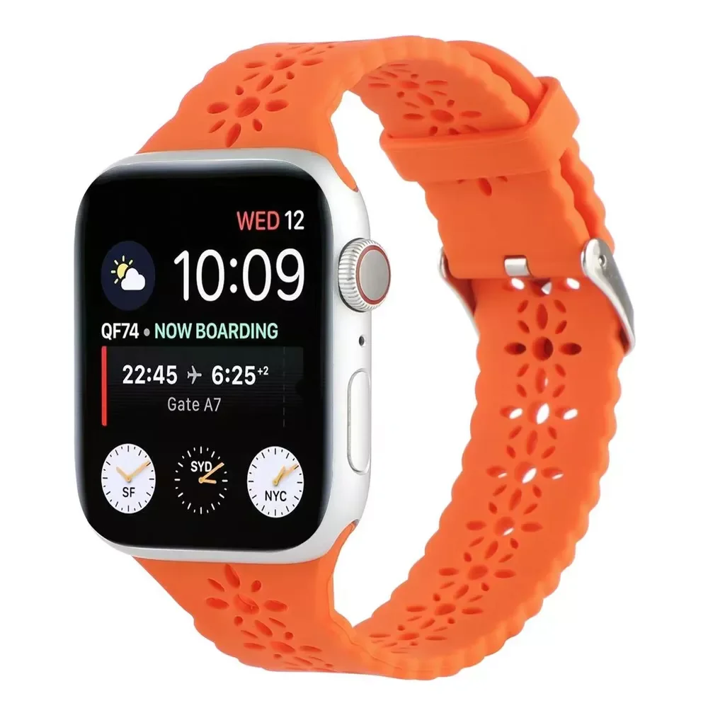 

Strap For Apple Watch band 44mm 40mm 45mm 41mm 38mm 42mm 44 45 mm correa Silicone smartwatch bracelet iWatch series 7 3 4 5 6 SE