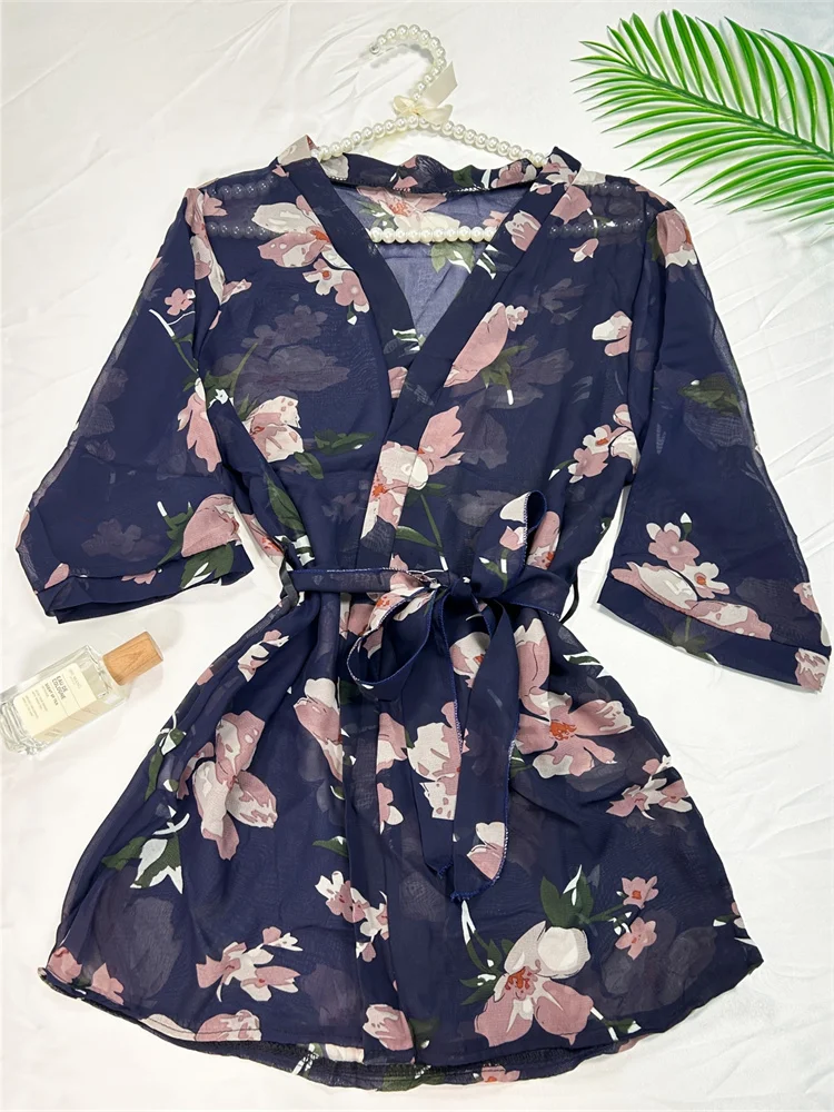 Ночная рубашка Shifon Sfy836 с цветочным принтом для взрослых и женщин