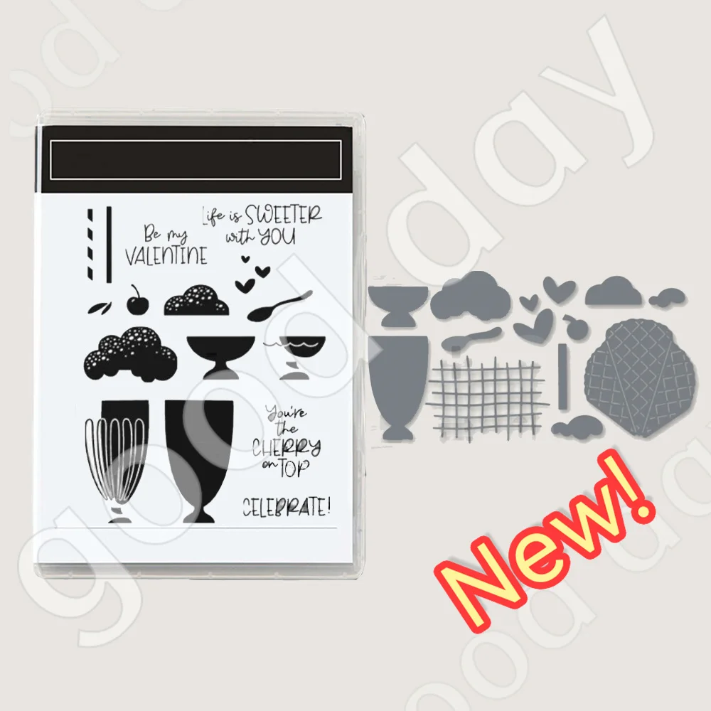 

New Arrival Ice Cream Cups Cutting Dies Stamps Scrapbook Diary Decoration Embossing Template Diy Greeting Card Handmade