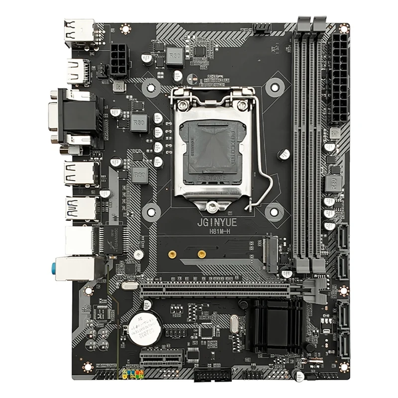 

JGINYUE H81M-H Computer Motherboard H81 M-ATX LGA1150 2XDDR3 Memory Socket PCI-E USB3.0 SATA3.0 Motherboard With M.2 NVME VGA+HD