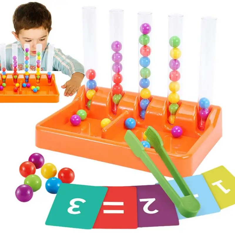 

Clip Beads Test Tube Toys For Children Logic Concentration Fine Motor Training Game Montessori Teaching Aids Educational Toy