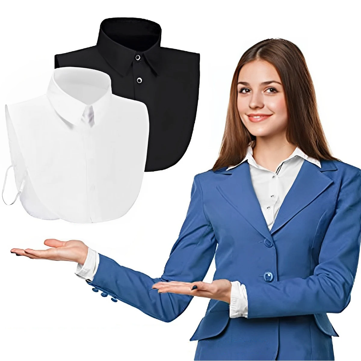 

Корейский хлопок, черный цвет, искусственная блузка, воротник для свитера, рубашки, воротник, аксессуары для одежды