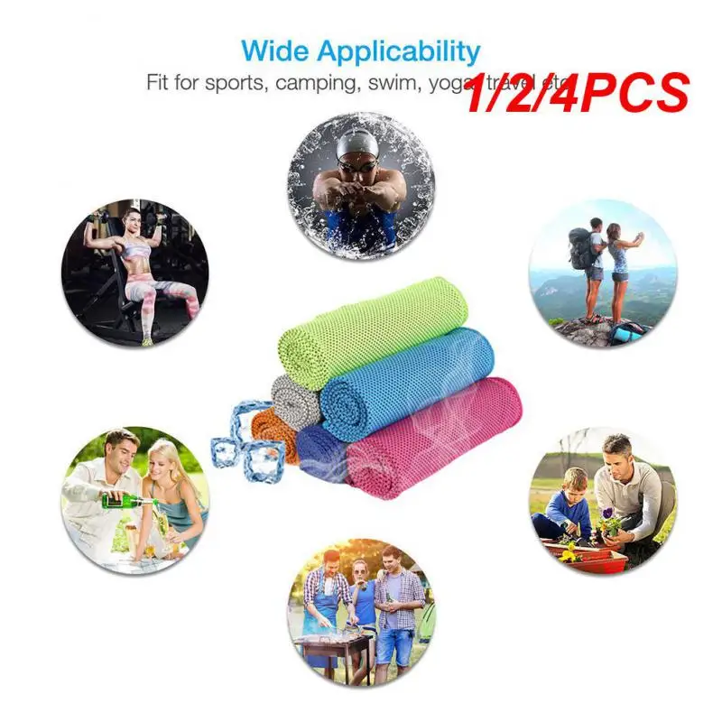 

1/2/4PCS Cool Thin Towel Colors Cold Washcloth Lovers Gift Bathroom Accessories Sports Towel Microfiber Cooling Scarf Running