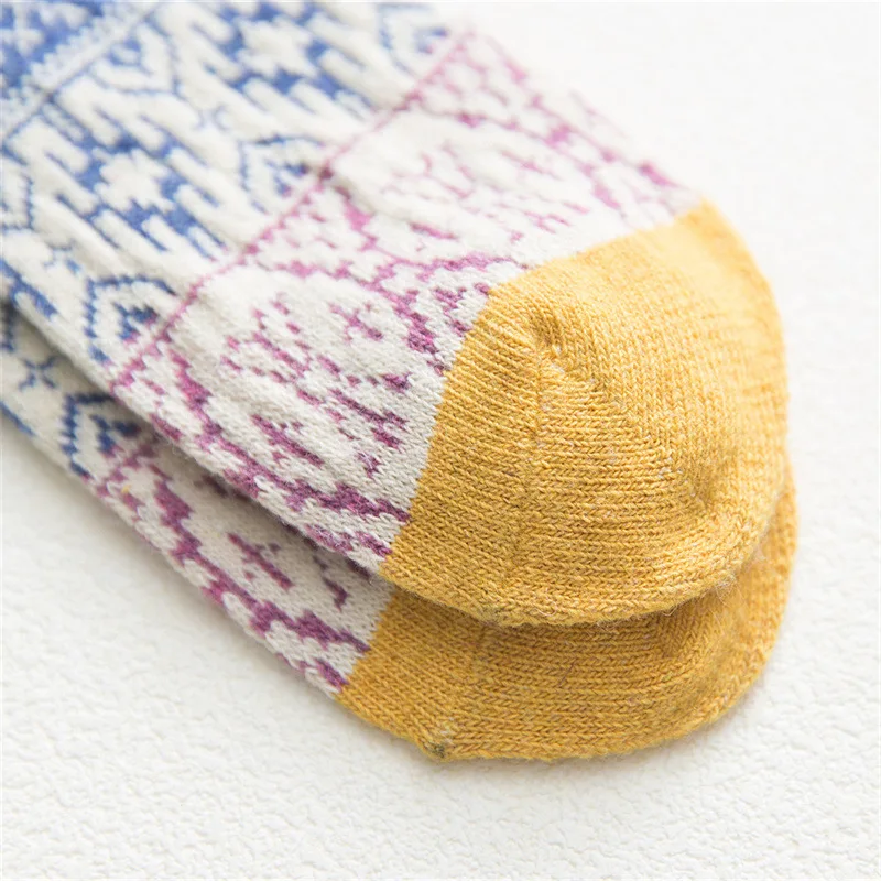 5 Pairs High Quality Autumn Winter Women Wool Socks Warmer Cashmere Thermal Thicken Women Casual Socks