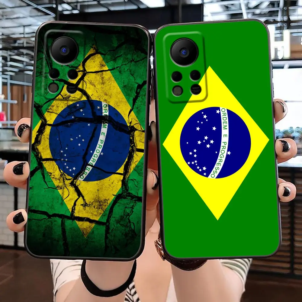 

Case For Infinix TECNO CAMON 19 16 ZERO X NEO 20 8 POVA 4 2 NEO2 NOTE 12 G96 11 10 8 8I S5 Pro 5G Case Capa Para Flag Of Brazil