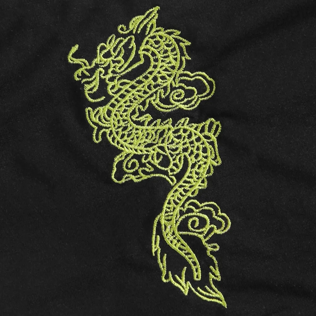 Женский укороченный топ y2k Черная майка с рисунком дракона летний женский в