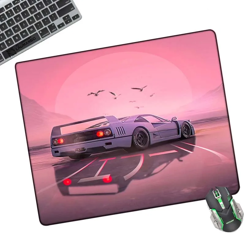 

Резиновый коврик для мини-компьютера, игровой коврик для мыши Retrowave, мультяшная защита для стола, клавиатуры, ПК, кабинета, игровой коврик дл...