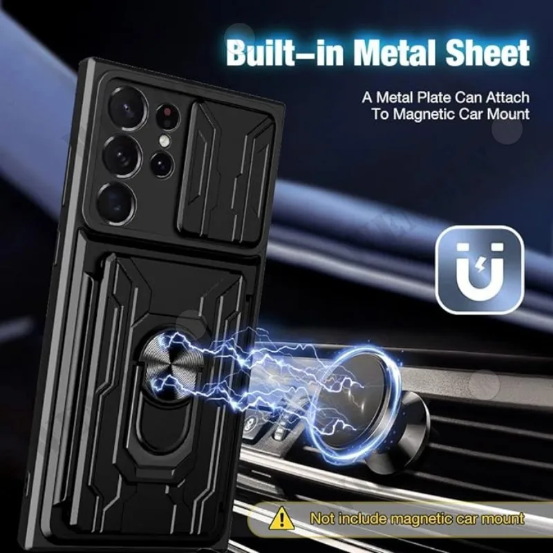Противоударный чехол для Samsung S24 S23 S22 S21 Ultra Plus FE A55 A35 A25 A15 с подставкой и