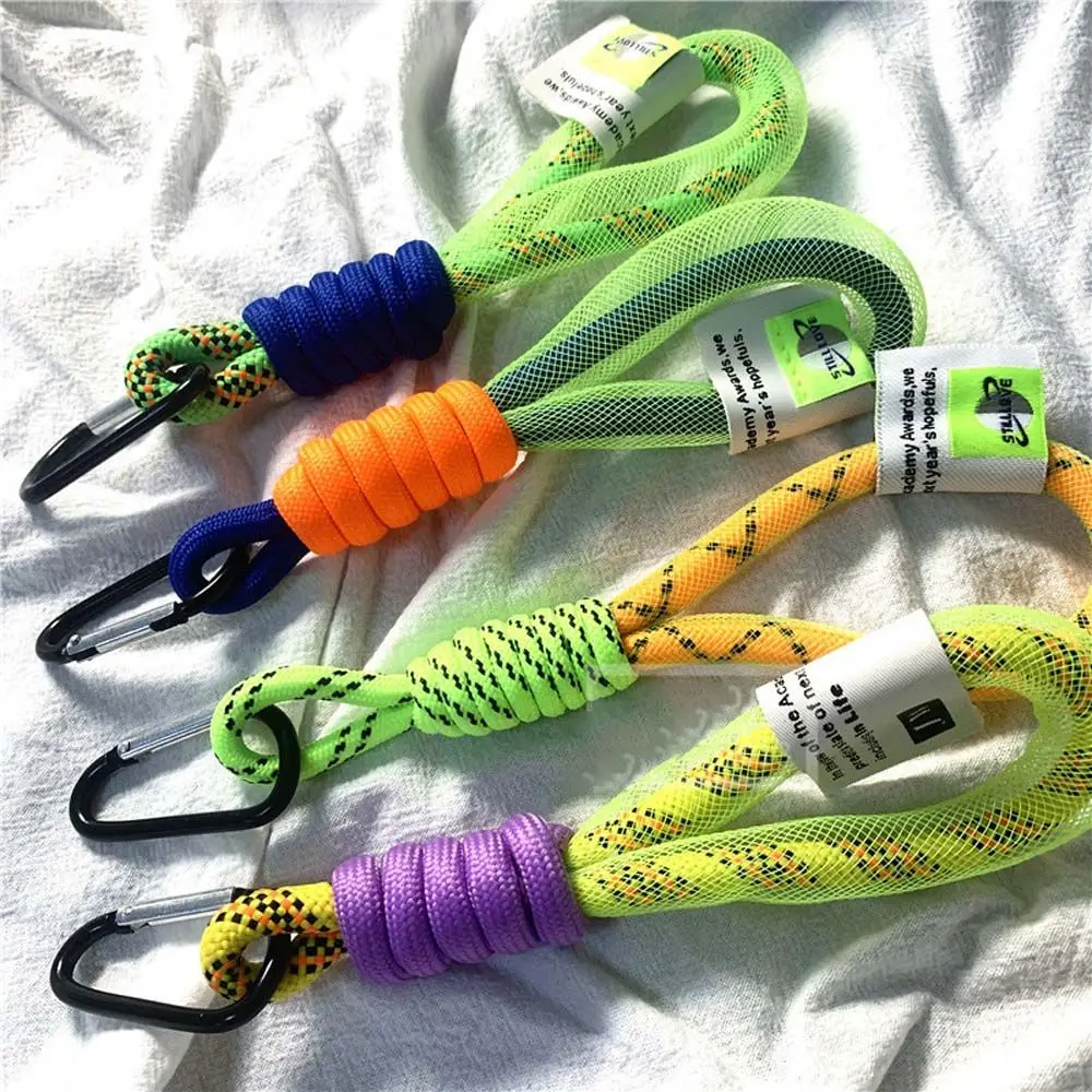 

Lanyard Fluorescent Color Phone Strap Mesh Landyard for Bags Braided Strips Keycord Hanging Trousers Accessories Keychain