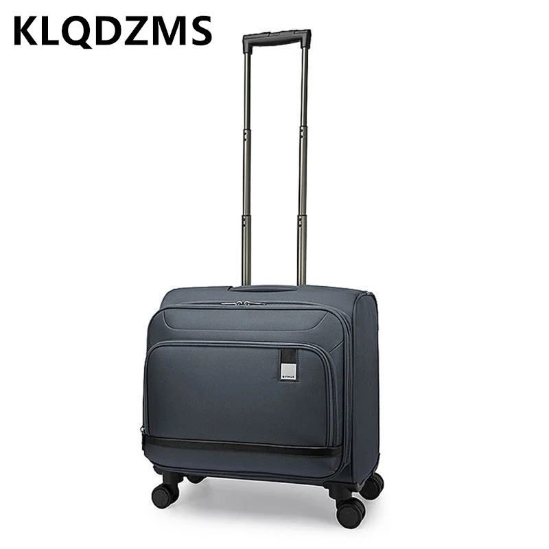 

KLQDZMS 16 18 Inch Boarding Suitcase Oxford Cloth Crew Box Anti Splashing Wear-resistant Pull Rod Password Originality Luggage