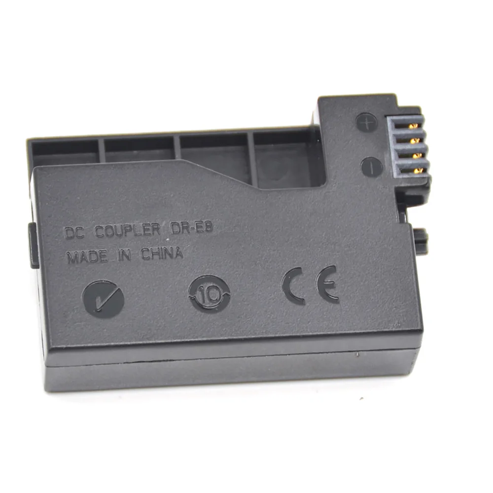 

DR-E8 DC Coupler LP-E8 LPE8 Dummy Battery For Canon EOS 550D 600D 650D 700D Rebel T2i T3i T4i T5i Kiss X4 X5 X6i X7i Camera