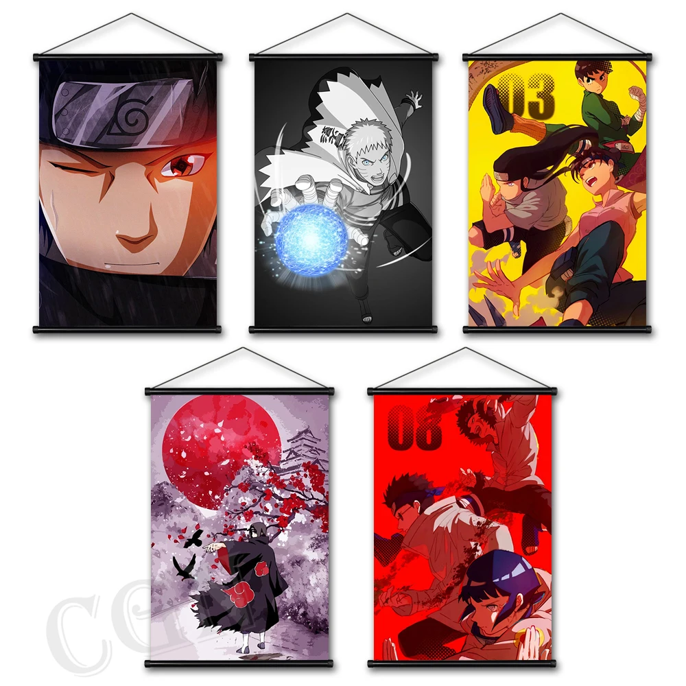

Anime Role Hanging Scrolls Pinted Poster Uzumaki Naruto Canvas Painting Uchiha Sasuke Wall Art Picture Boy Bedroom Home Decor