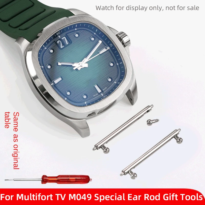 Фото Для Mido TV Multifort M049, пружинные стержни, уши, новые детали для ТВ-часов, металлические быстроразъемные уши с двойной головкой, стержень, ремешок, соединительный вал №1