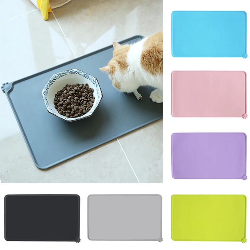 

Bowl Drinking Pet Mat Pad Cat Portable Placemat Outdoor Waterproof Mat Feeding Food Dog Pet For Silicone Pet Dog Feeding