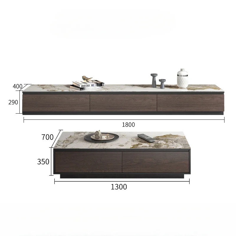 Роскошный напольный шкаф для телевизора гостиной современный домашний кофейный