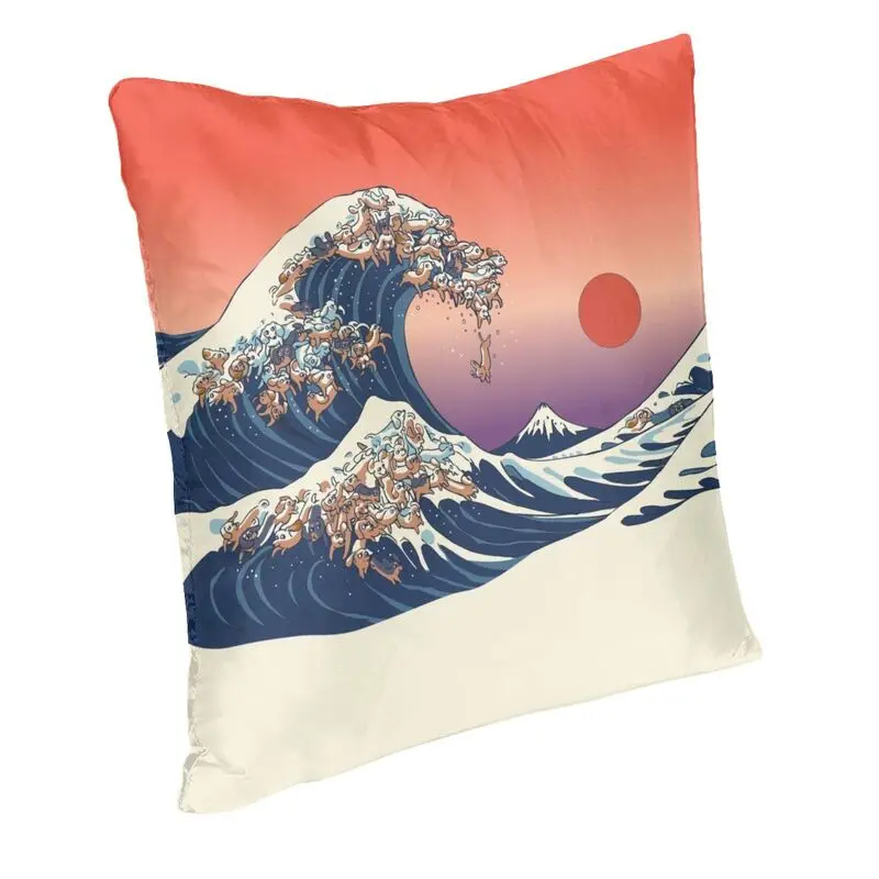 Большая волна Dachshunds наволочка для дивана 40*40 см барсук сосиска уличная подушки