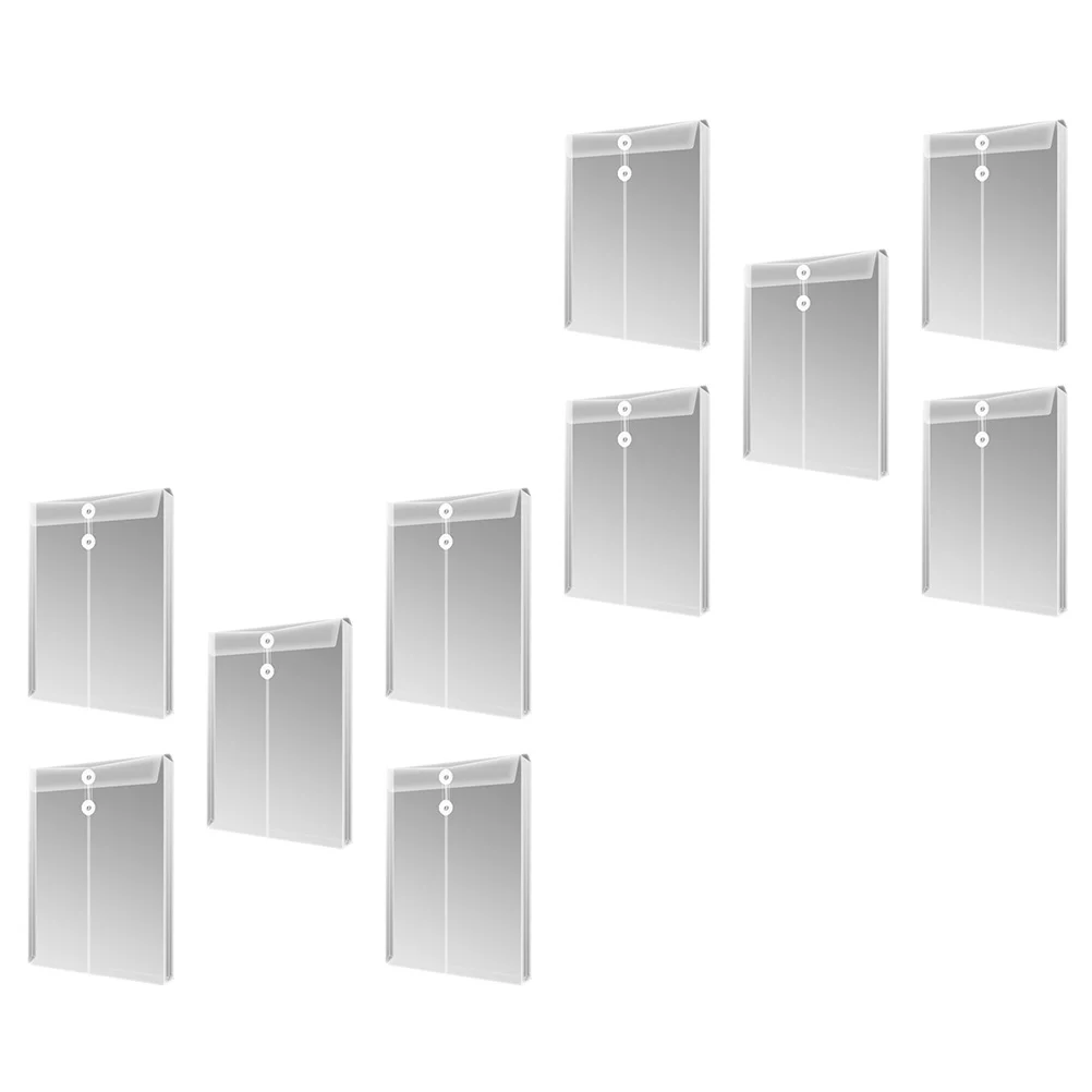 

10 Pcs Information Bag File Document Pouch Plastic Folders School Supply Portable Storage Documents Receipt Organizer