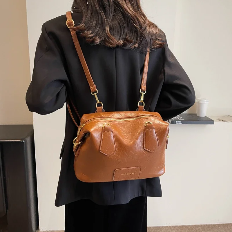 

Vintage Fashion Women's Lady New Luxury Designer Backpacks Shoulders Bag for Woman Female Satchel Packsack Handbag Underarm Bag