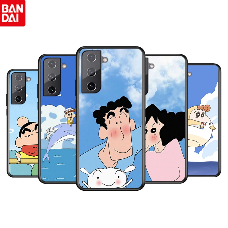 

Anime Boy Crayon Shin-chan For Samsung Galaxy S22 S21 S20 Ultra Plus Pro S10 S9 S8 S7 4G 5G Soft Black Silicone Phone Case Cover