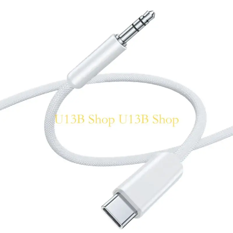 Фото U13B USB C до 3,5 мм звуковой адаптер, шнур, чистый звук, штекер-папа для смартфонов, планшетов и ноутбуков №3