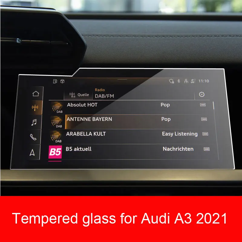 

Защитная пленка из закаленного стекла для Audi A3 2021 года, GPS-Навигационный экран, стальное управление ЖК-экраном