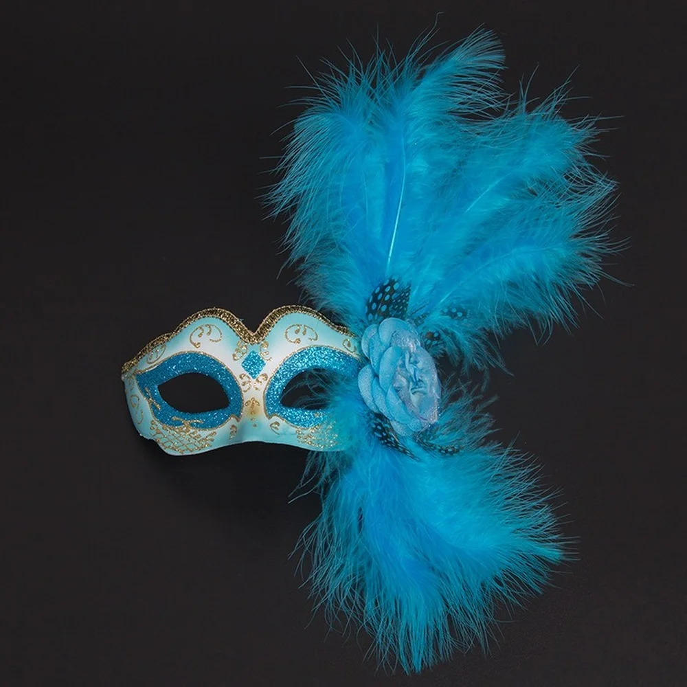 

Sexy Venetian Mask Venice Feather Flower Mask Wedding Carnival Party Performance Cosplay Mask Lady Princess Half Face Mask