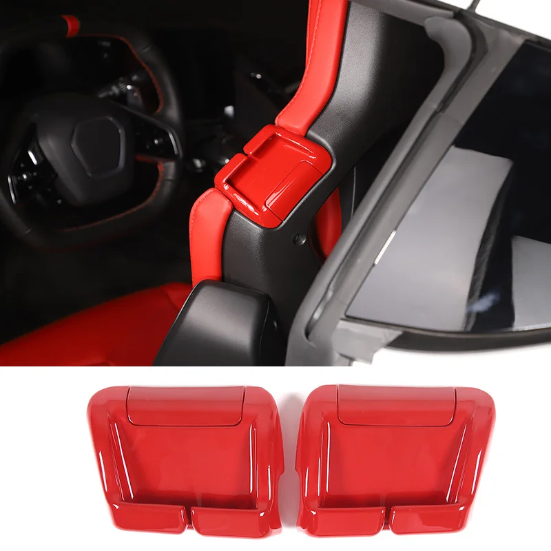 

Car Seat Belt Guide Cover Replacement Parts For Chevrolet Corvette C8 Stingray Z51 Z06 2020-2023 Interior Accessories
