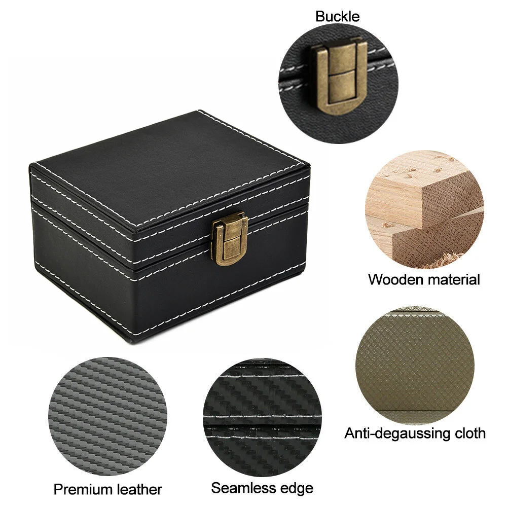 

New Signal Blocker Box Keyless PU Leather RFID Security With PU Pouch Anti Theft For Mazda Car Key Fob For Honda