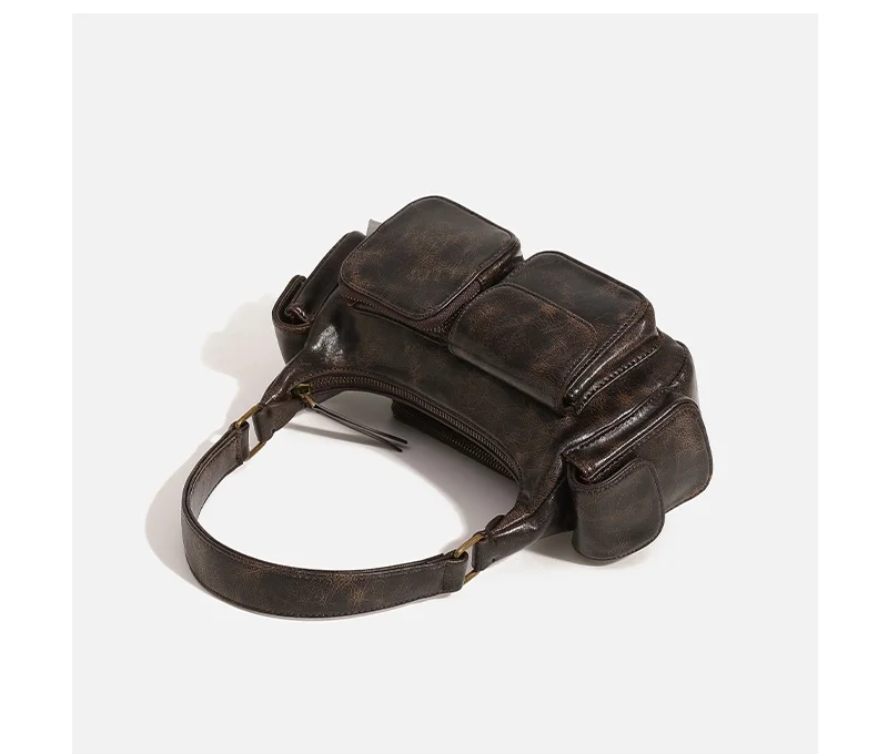 Маленькие сумки на плечо с двойными карманами для женщин новинка 2024 модная