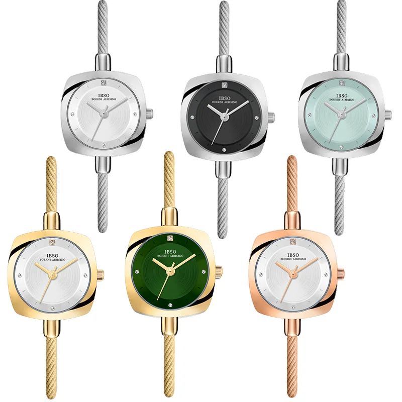 Элегантные женские квадратные часы стальной браслет водостойкий кварцевый