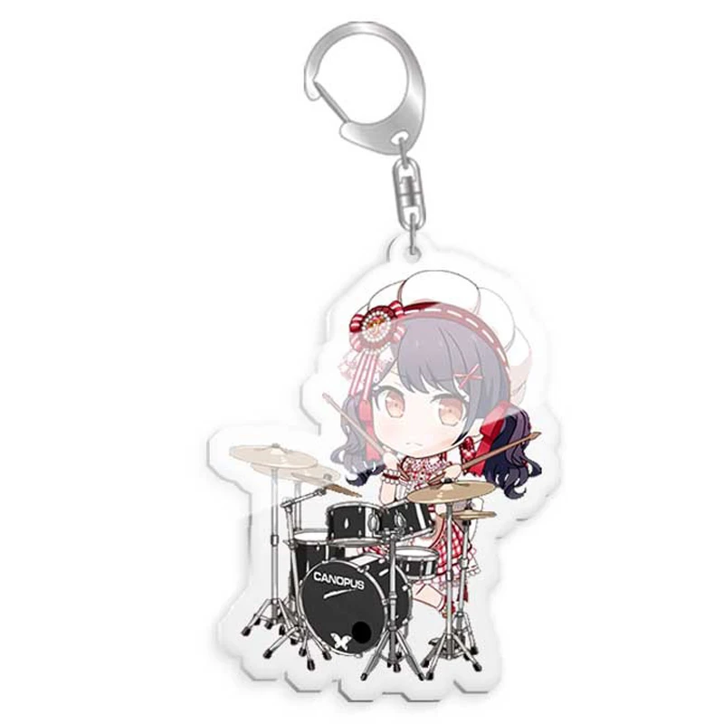 Брелок Bang Dream аниме акриловый цветной мультяшный брелок с рисунком кольцо для