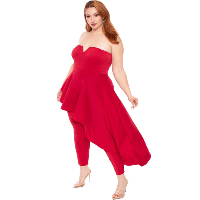 Plus Size Women's Clothing Large Women's Bra Pants Spring And Summer New Solid Fashion Fitting Two Piece Sets Womens Outifits