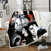 michael jackson 3d printed fleece blanket for beds hiking picnic thick quilt fashionable bedspread sherpa throw blanket style 7