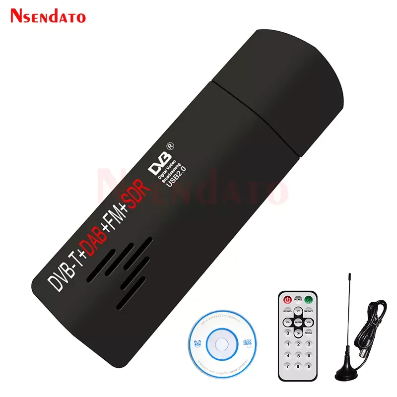 

NEW2023 Digital USB2.0 USB TV Stick Dongle FM DAB DVB-T RTL2832U+R820T for SDR TV Tuner Receiver Recorder With Antenna For Lapto