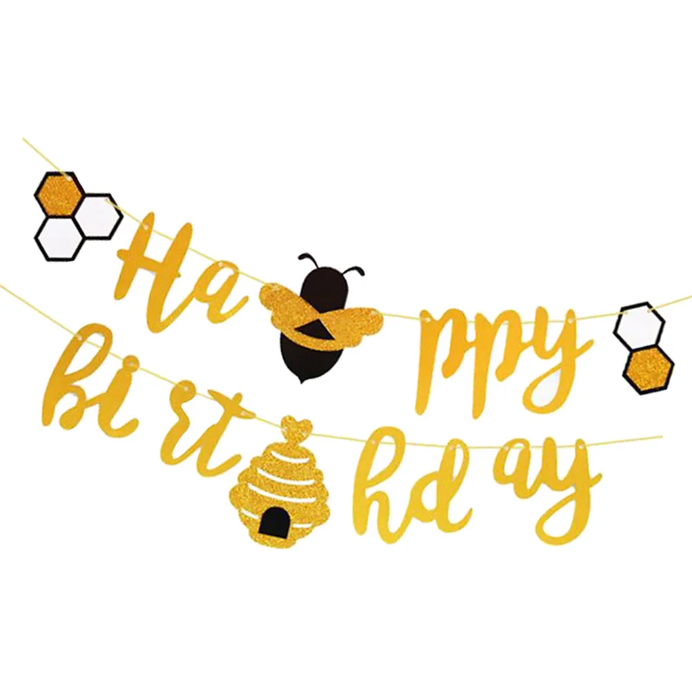 

Венок, Декор, детский баннер на первый день рождения, фотостул, украшения, медовая пчела, маленький подвесной флаг