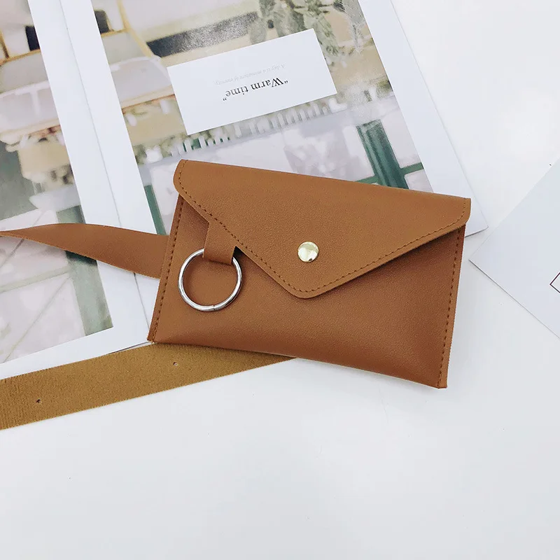 

Fashion Women Chest Bag Pu Leather Envelope Wallet Chest Shoulder Multi-function Waist Packs Belt Pockets Phone Pouch for Girls