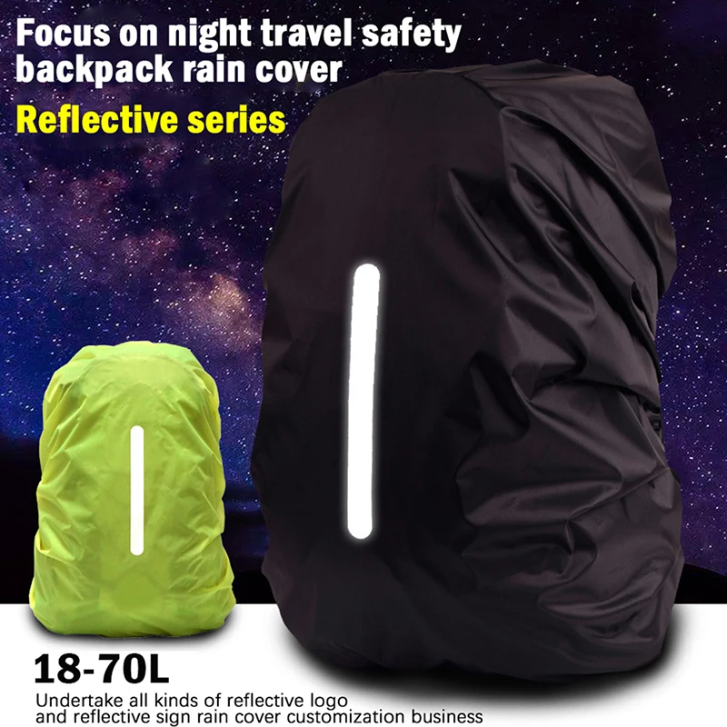 

Backpack Rain Cover Reflective Waterproof Bag Cover Outdoor Camping Travel Rainproof Dustproof Covers