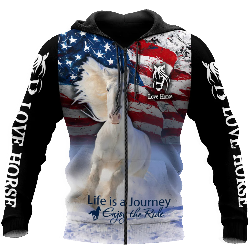 

Drop shipping Autumn Hoodies Beautiful Horse 3D Printed Mens Sweatshirt Unisex Streetwear Zipper Pullover Casual Jacket-47