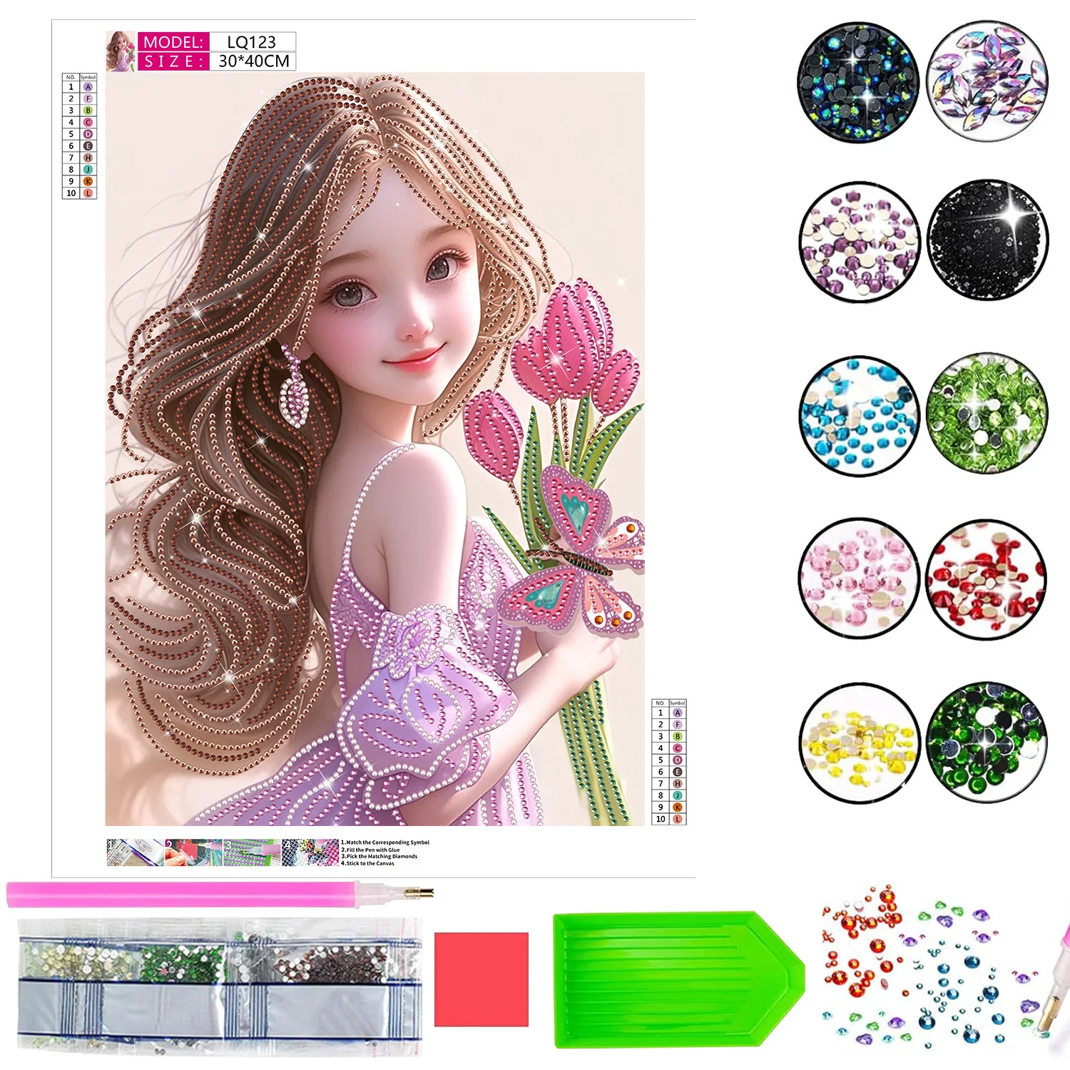 5D алмазная живопись DIY девичий цветок декоративные картины рисунок ручная работа