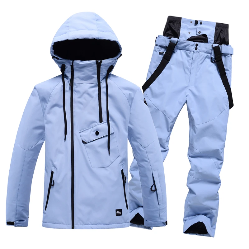 22 newmen women's  Ski Suits Thickened Warm Mountaineering Snowboards Thickened Snow Pants Ski Set Overalls Windproof Waterproof