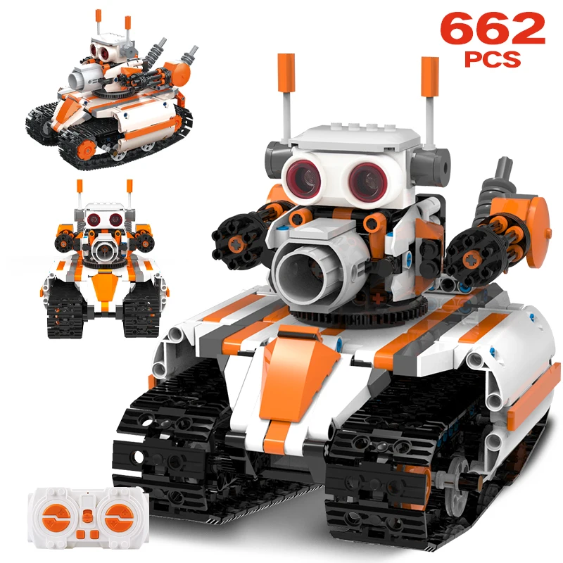 

662Pcs Sensing Vector RC APP Smart Tank Robots Building Blocks Robot Pose Remote Control Robot Bricks Toy For Kids Boy Gifts